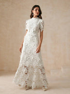 Anewsta Vestido Mini Justo com Renda para Mulheres Vestido Longo Bordô Conjunto Mulheres