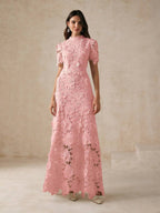 Anewsta Vestido Mini Justo com Renda para Mulheres Vestido Longo Bordô Conjunto Mulheres