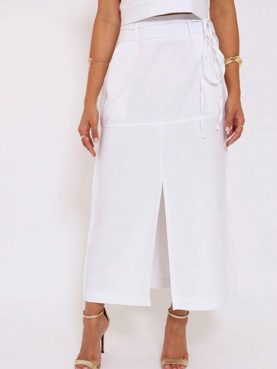 Conjunto  Cropped e Saia Alfaiataria Marrant