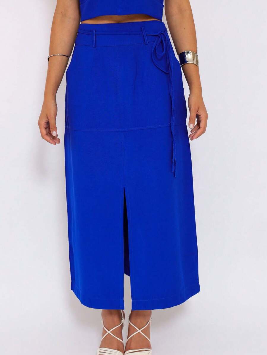 Conjunto  Cropped e Saia Alfaiataria Marrant