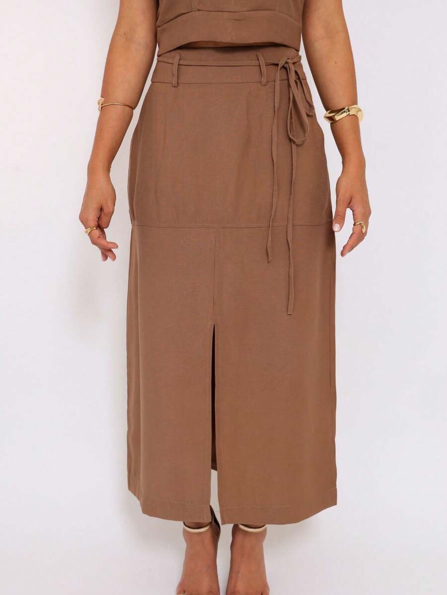 Conjunto  Cropped e Saia Alfaiataria Marrant