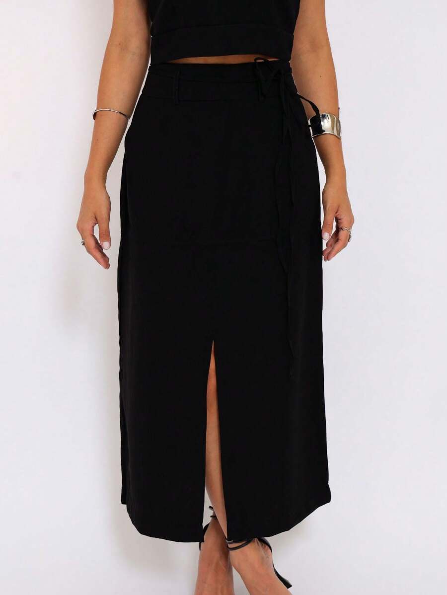 Conjunto  Cropped e Saia Alfaiataria Marrant