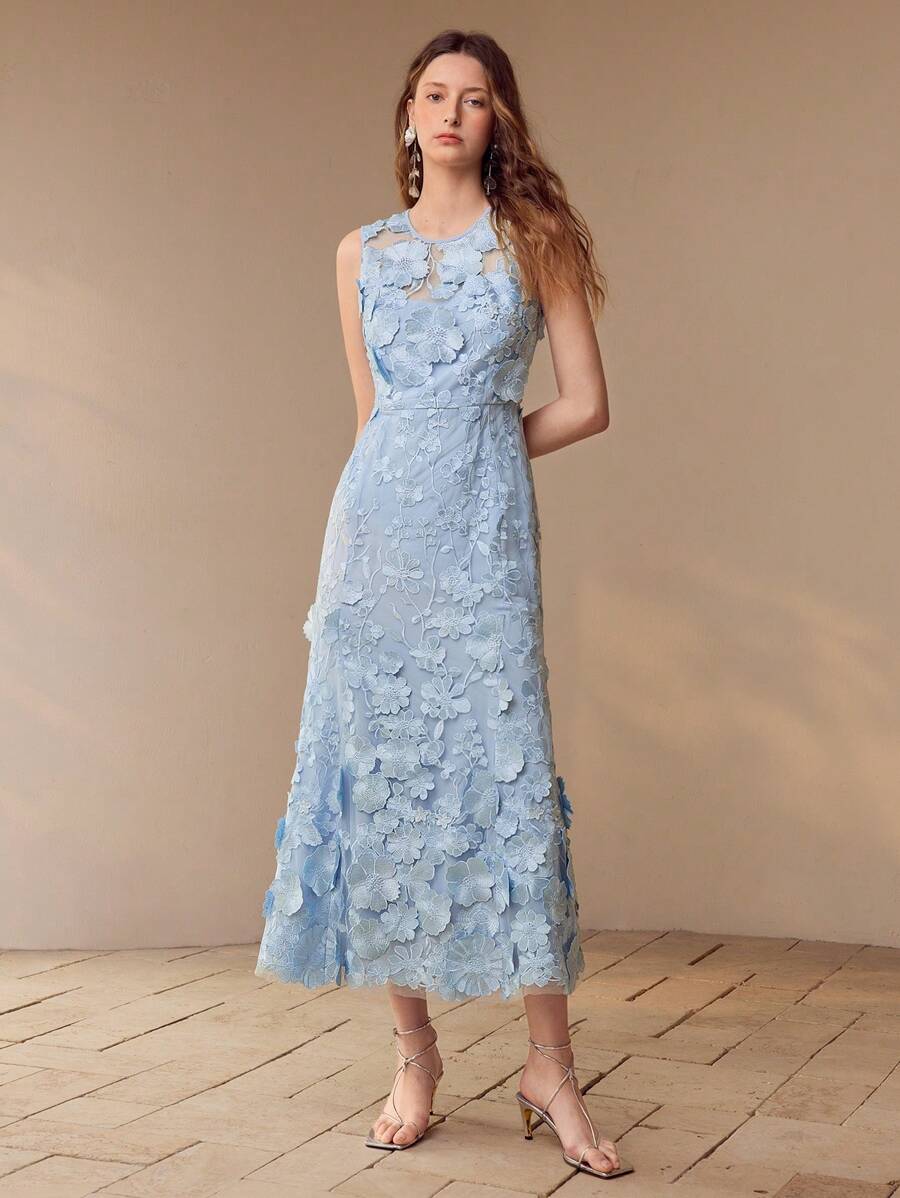 Vestido Floral Contorno