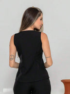 Conjunto de colete e calça Pantalona