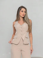 Conjunto de colete e calça Pantalona