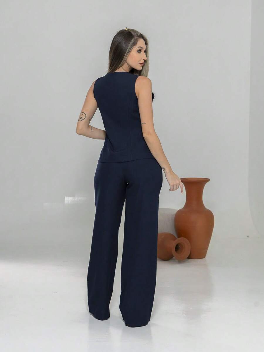 Conjunto de colete e calça Pantalona