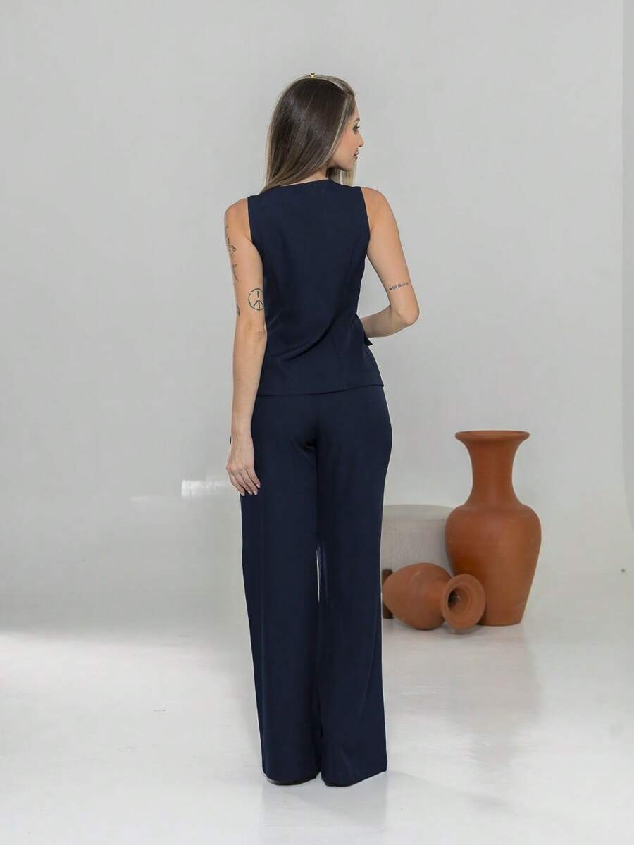 Conjunto de colete e calça Pantalona