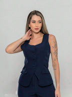 Conjunto de colete e calça Pantalona
