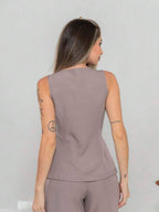 Conjunto de colete e calça Pantalona