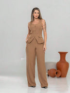 Conjunto de colete e calça Pantalona
