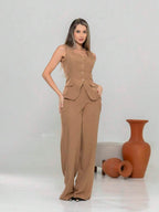 Conjunto de colete e calça Pantalona