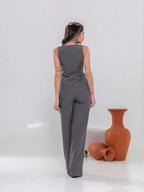 Conjunto de colete e calça Pantalona