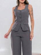 Conjunto de colete e calça Pantalona