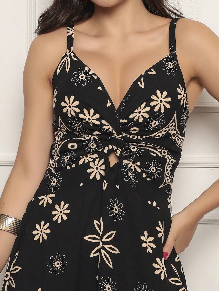 Vestido longo feminino estampado tecido duna