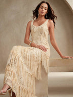 Vestido Elegância com Franjas