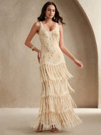 Vestido Elegância com Franjas