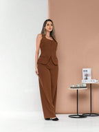 Conjunto de colete e calça Pantalona