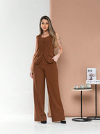 Conjunto de colete e calça Pantalona