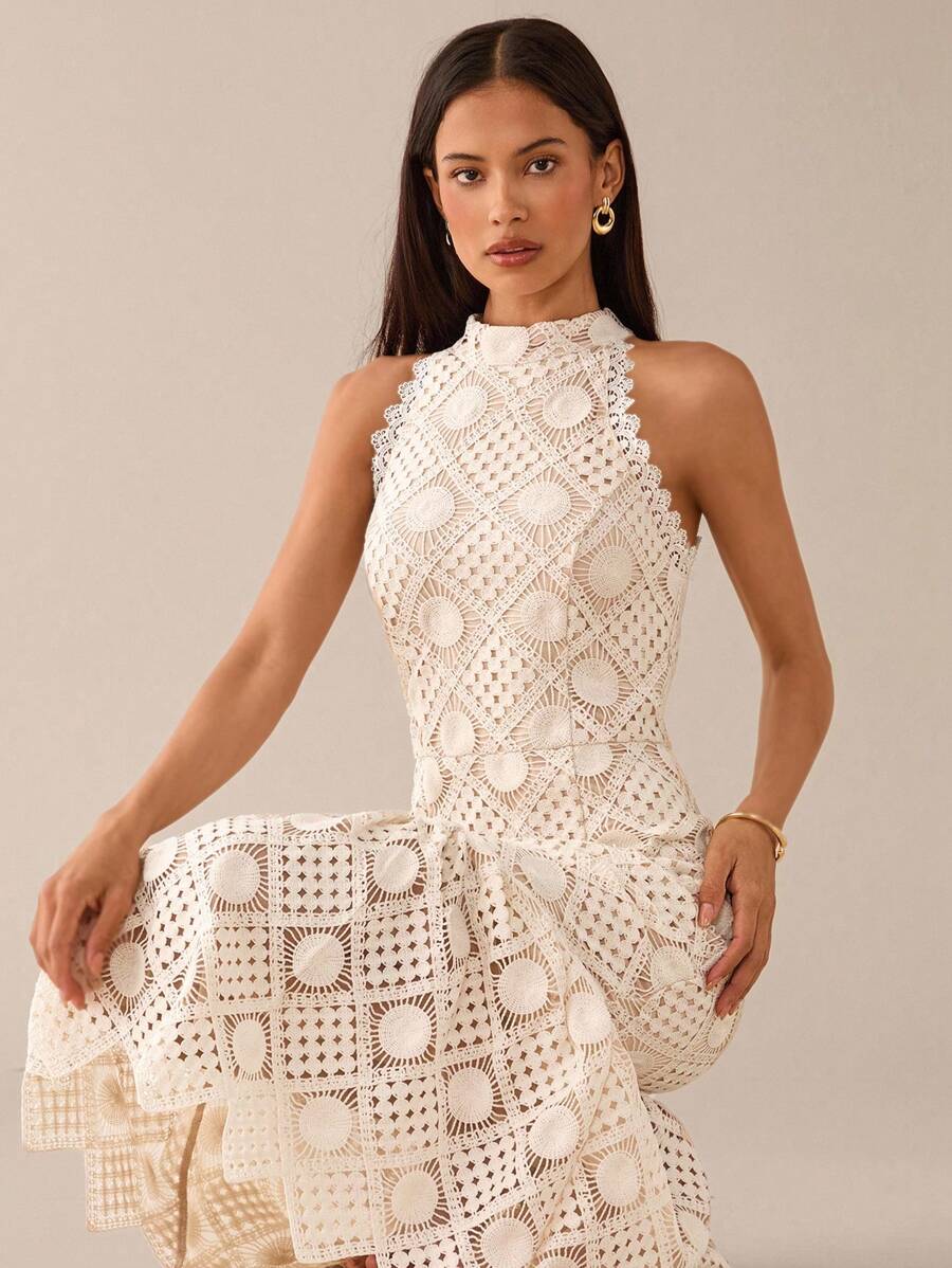 Lilora Vestido Casual de Verão Feminino Cor Sólida Sem Mangas Sereia