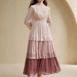 Vestido Longo com Babados