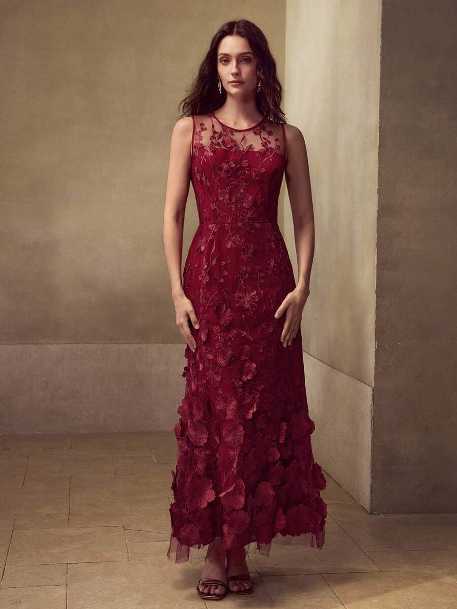 Vestido Floral Contorno