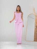 Conjunto de colete e calça Pantalona