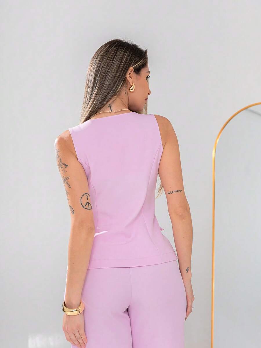 Conjunto de colete e calça Pantalona