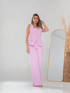 Conjunto de colete e calça Pantalona