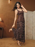 Vestido Elegância com Franjas
