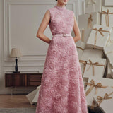 Vestido Longo Bordado Floral