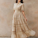 Vestido Longo Boho com Renda