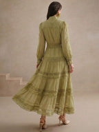 Vestido Longo Vintage de Renda