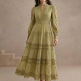 Vestido Longo Vintage de Renda