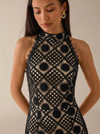 Lilora Vestido Casual de Verão Feminino Cor Sólida Sem Mangas Sereia