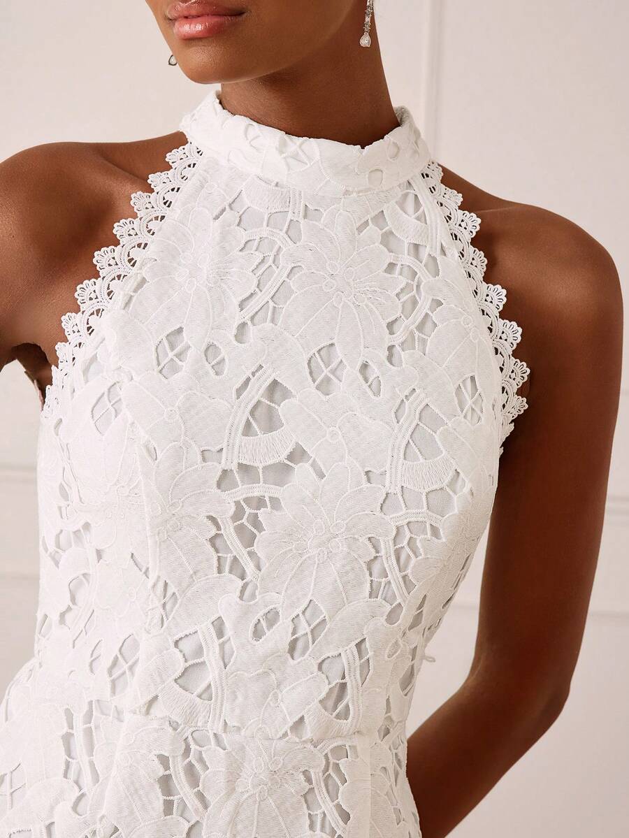 Lilora Vestido Casual de Verão Feminino Cor Sólida Sem Mangas Sereia