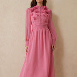 Vestido Longo Floral Elegante