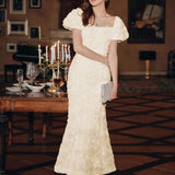 Vestido Longo Bordado Sereia