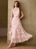 MOTF PREMIUM NOVA CHEGADA PRIMAVERA 2026 VESTIDO DE RENDA FLORAL ELEGANTE FEMININO