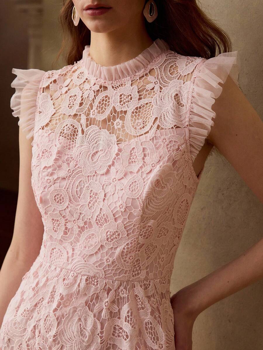 MOTF PREMIUM NOVA CHEGADA PRIMAVERA 2026 VESTIDO DE RENDA FLORAL ELEGANTE FEMININO