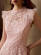 MOTF PREMIUM NOVA CHEGADA PRIMAVERA 2026 VESTIDO DE RENDA FLORAL ELEGANTE FEMININO