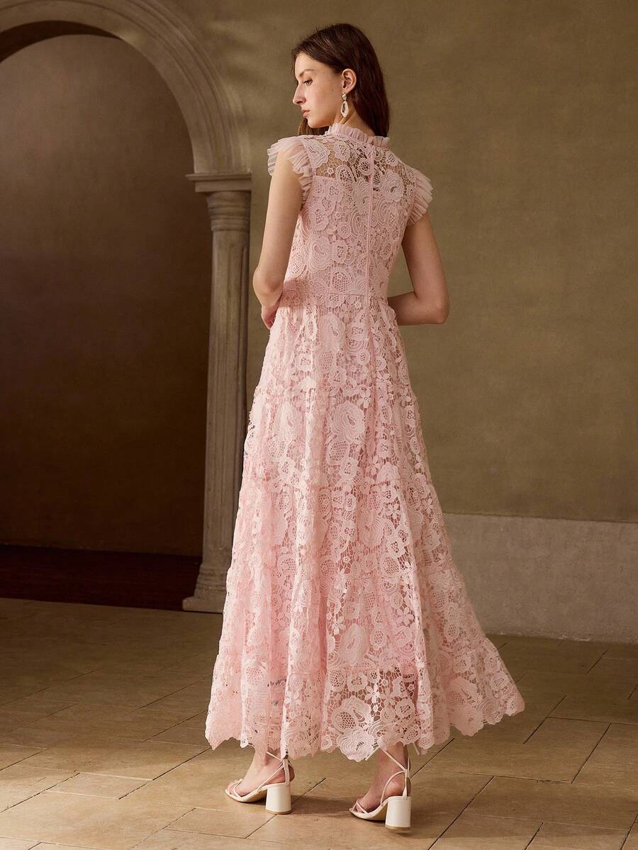 MOTF PREMIUM NOVA CHEGADA PRIMAVERA 2026 VESTIDO DE RENDA FLORAL ELEGANTE FEMININO