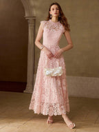 MOTF PREMIUM NOVA CHEGADA PRIMAVERA 2026 VESTIDO DE RENDA FLORAL ELEGANTE FEMININO